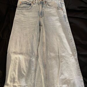 Garage Light Wash Wide Leg Baggy Jeans 00